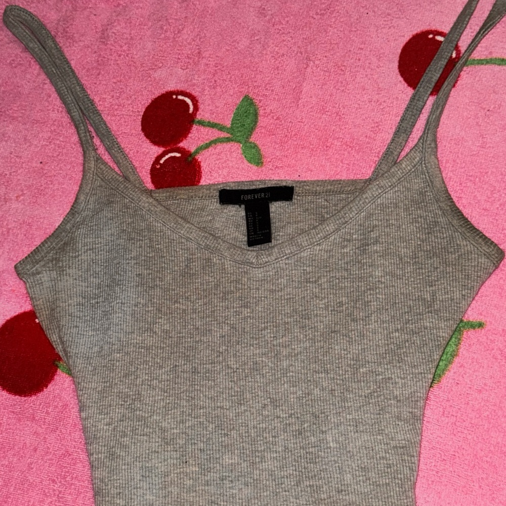 Forever 21 Heather Gray Ribbed Camisole